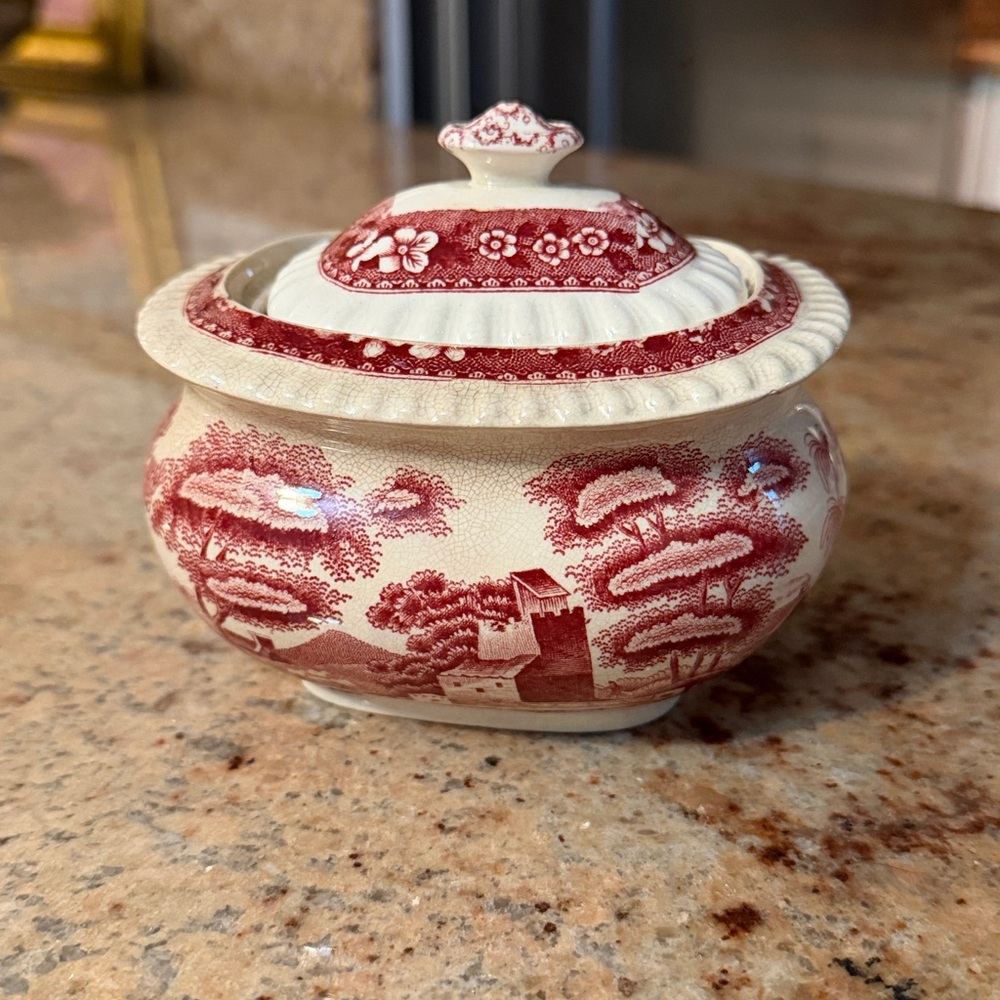 Vintage Copeland Spode's Tower China Sugar Bowl with Lid excellent condition
